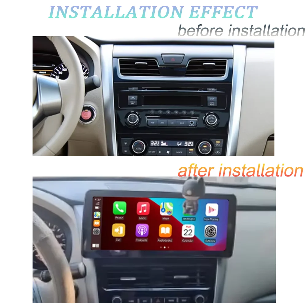 Car Multimedia Player Android 14.0 Wireless CarPlay 4G WiFi Bluetooth GPS Navigation DSP Car Radio For Nissan Teana 2013-2018