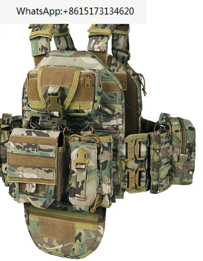 

Quick Release Chaleco Plate Carrier Cobra buckle Molle Crotch Protection Vest 1000D polyester