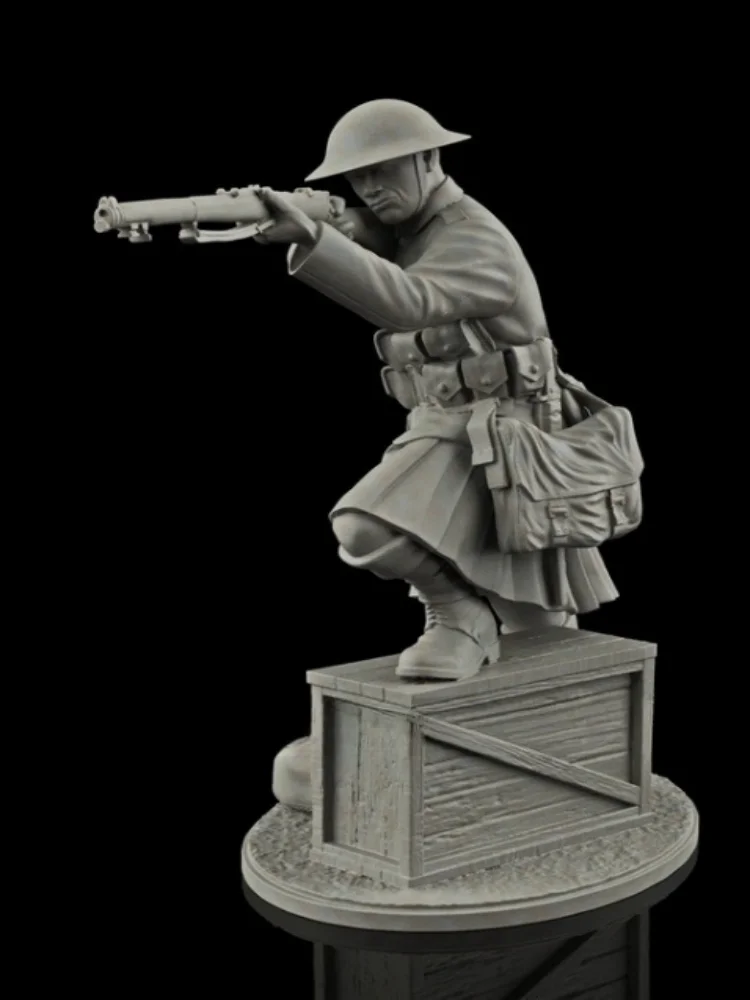 75MM Resin Figure unpainted model Kit, military theme, Scottish Infantry, unassembled and unpainted GK,1102R