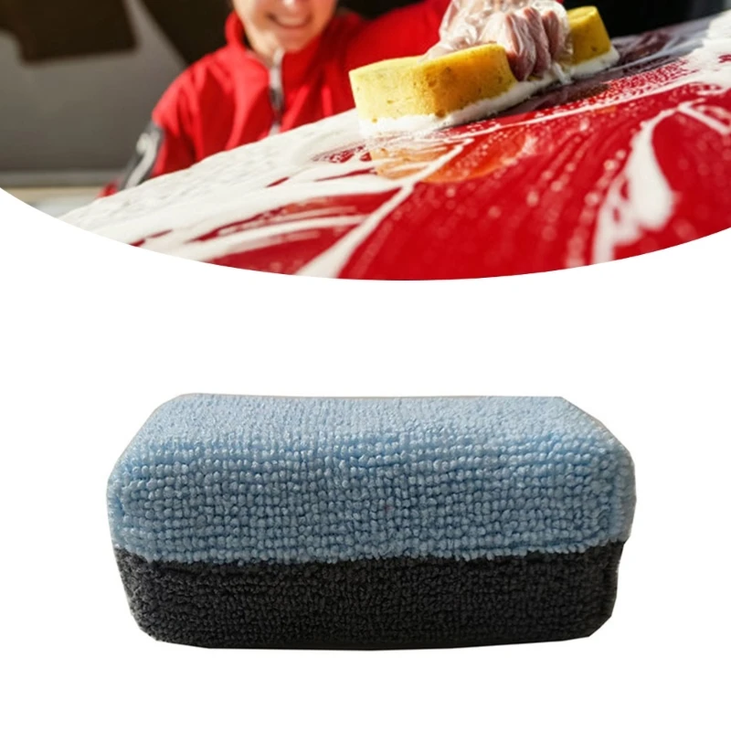 3pcs Microfiber Sponge Applicators 9*4*4cm Efficient Sponges set for Vehicle Detailing Cleaning Tool