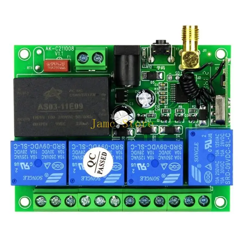 

LX0B DC24V 4-канальный радиочастотный беспроводной пульт дистанционного управления, радиоприемник, пульт дистанционного на