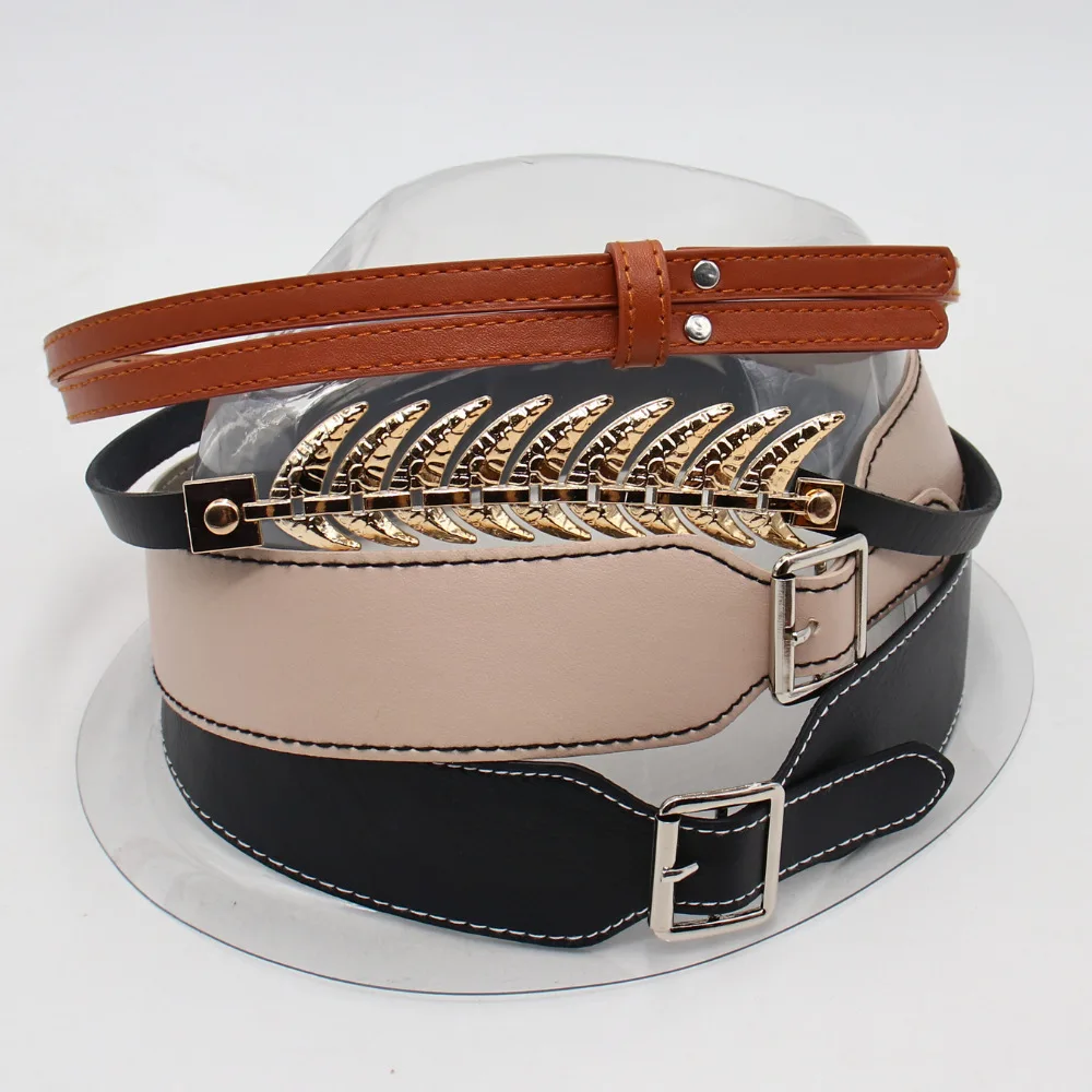 Cowboy Strohoed Franse Hoge Hoed Accessoires Kleine Riem Gesp Stierenkop Decoratie Literaire Retro Creatieve Speciale Hoedring Band