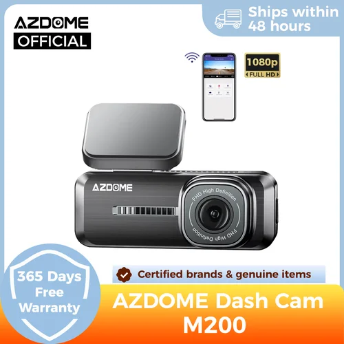 Imagen 1 del producto AZDOME M200 Dash Cam Control de voz en inglés 2K coche DVR WiFi cámara para vehículo visión nocturna G-Sensor 24H Monitor de estacionamiento