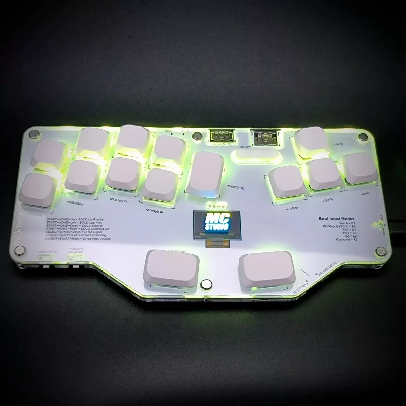 Mixbox Right Hand Combat Wired Keyboard Customized RGB Low Switch Hot-swap Arcade Game Joystick PS Gamer Mechanical Keyboard