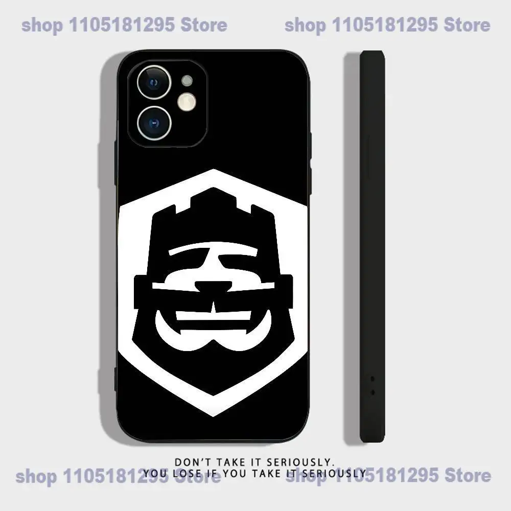 เคสโทรศัพท์ C-Clash R-Royale สำหรับ iPhone 17,16,15,14,13,12,11,XR,Pro,XS,Max,XR,Plus,Mini ซิลิโคนนิ่ม สีดำ กันกระแทก