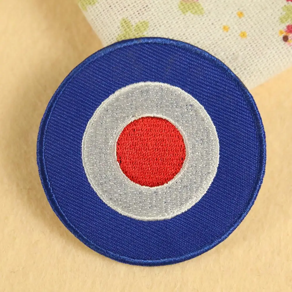 Circular Ring  Archery Target DIY Cartoon Badges Patch Embroidered Applique Sewing Label Iron on Shooting Games Tactical