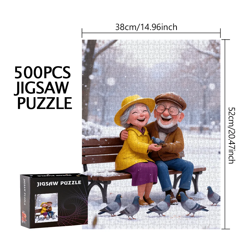 500ピース/1000ピース 高品質ジグソーパズル |   誕生日、ハロウィーン、クリスマス、感謝祭、イースター用のポータブル段ボールパズル