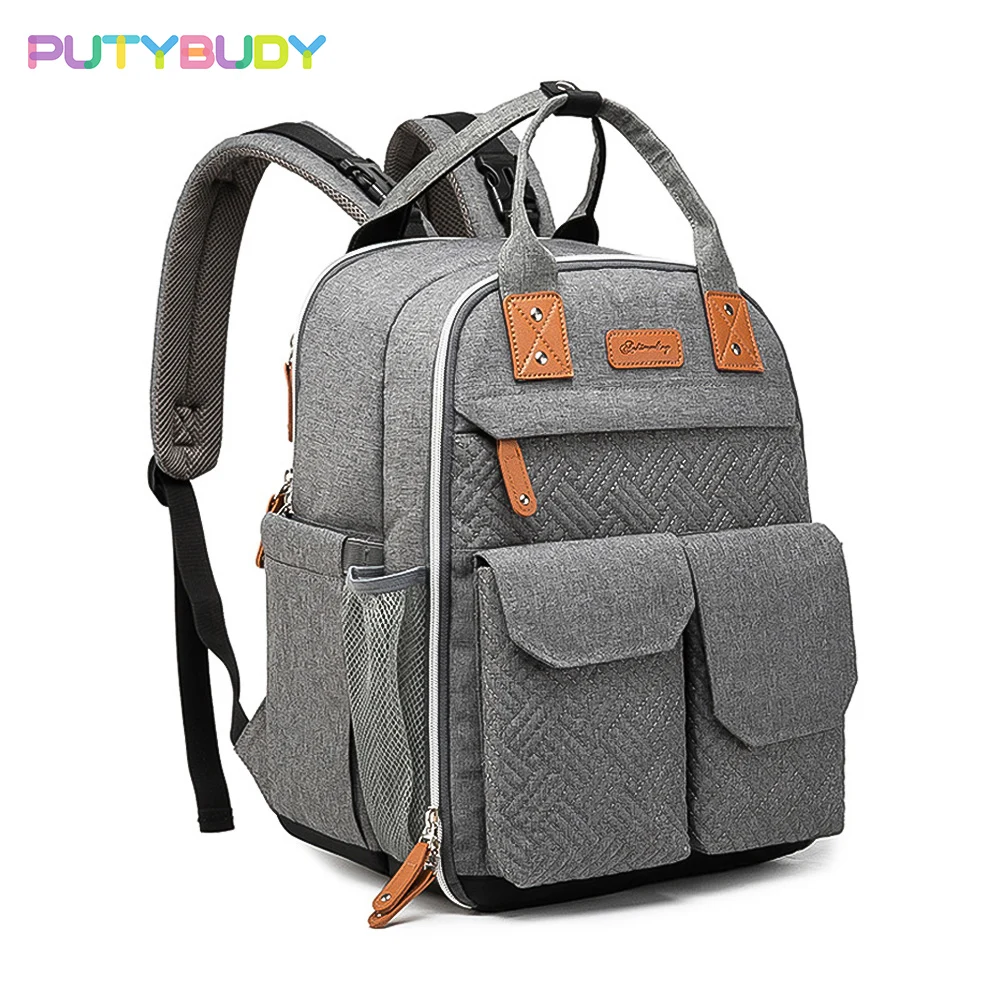 Putybudy Multifunctional Baby Diaper Backpack Large Capacity Storage Bag Maternity Bag Backpacks Crib Newborn Mommy Bag