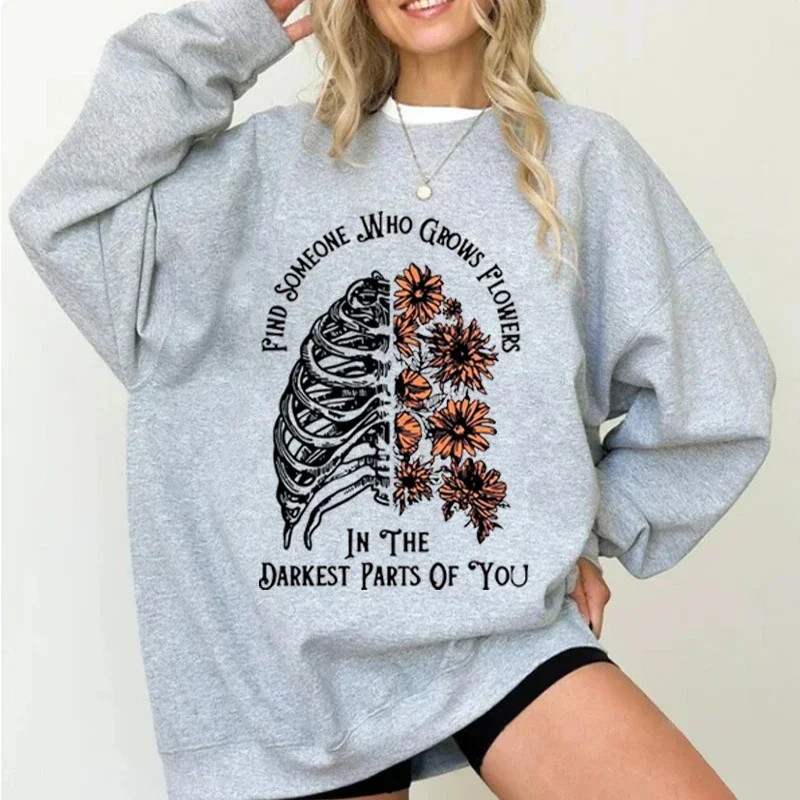 

Women's Oversized Sweatshirt Zach Bryan - Find Someone Who Grows Flowers in Your Darkest Places Find Someone Who Grows Flowers