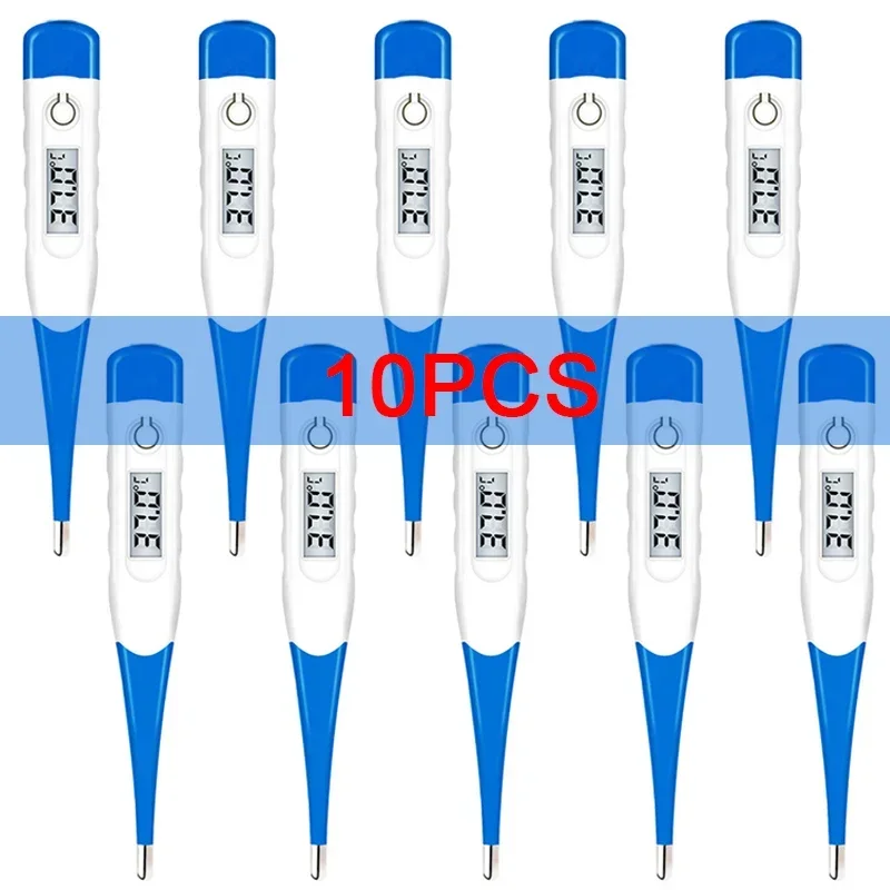 10PCS Thermometer for Adults, Soft Head Digital Oral Thermometer for Fever, Basal Thermometer with 15 Seconds Fast Reading
