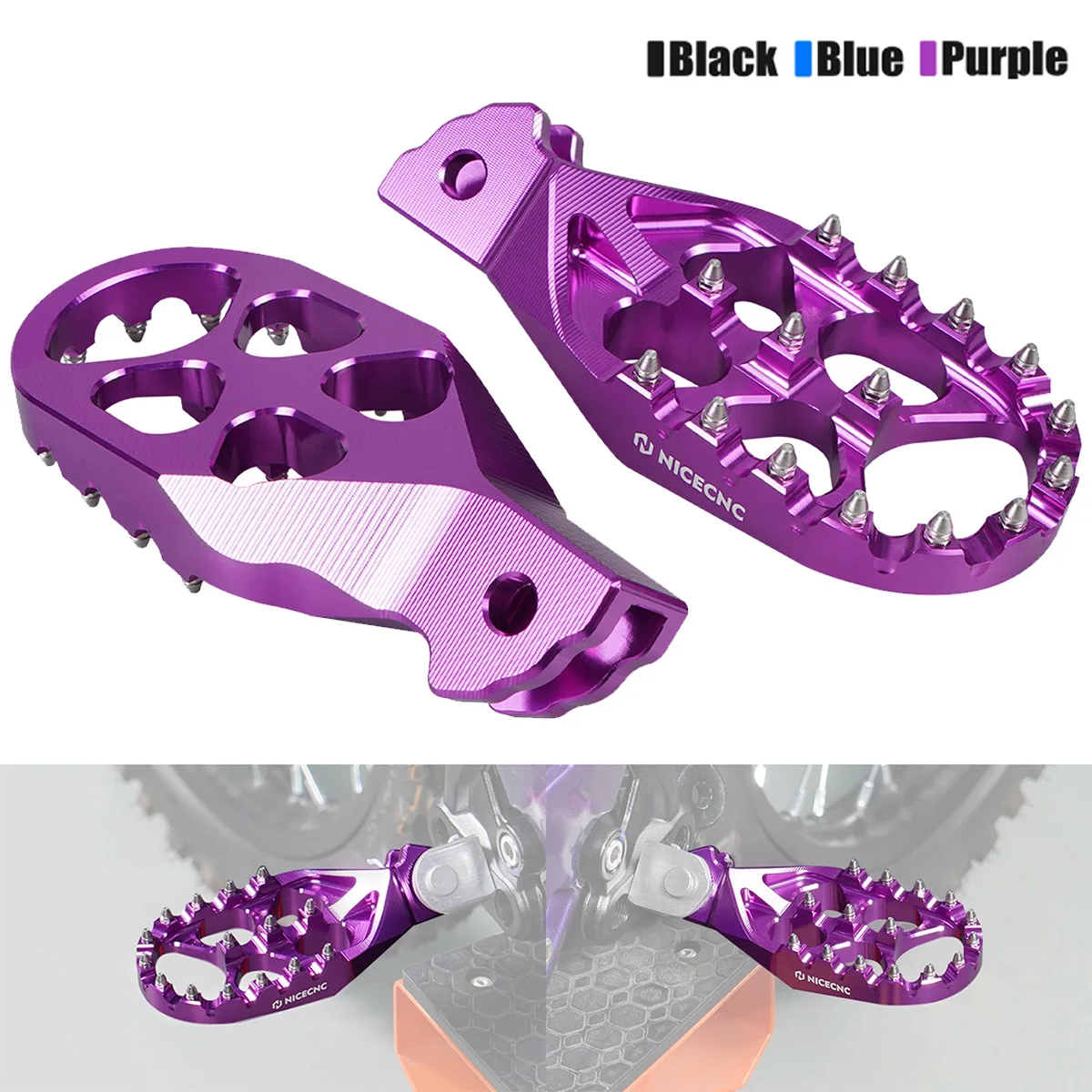 

For Surron Electric Bike Enlarged Foot Peg Footrest Pedal Kit For 2025 2024 2023 Surron Light Bee X S L1E Surron Light Bee Parts