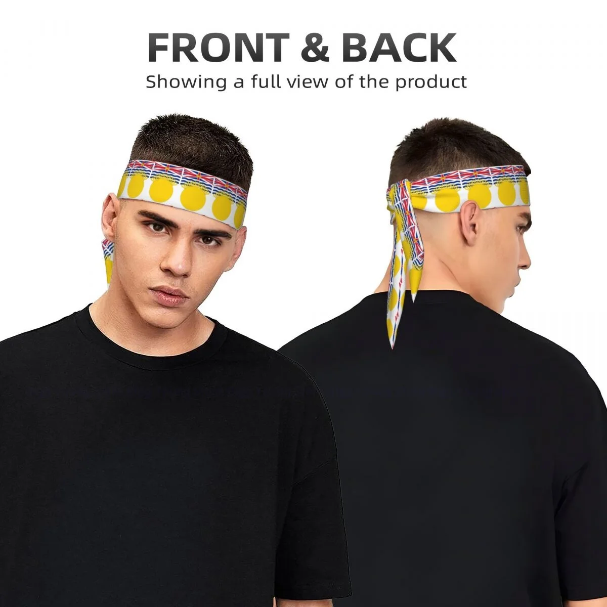 Flag Of British Columbia Canada Head Tie Sports Headband Athlete Sweatbands Head Wrap For Working Out Running Yoga