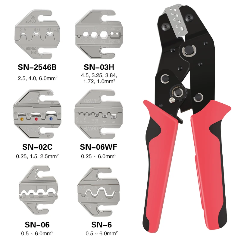 Geperste tang Elektricien Gereedschap Krimptang Elektrische terminals Klem Elektronica Persconnector Handkakendoos