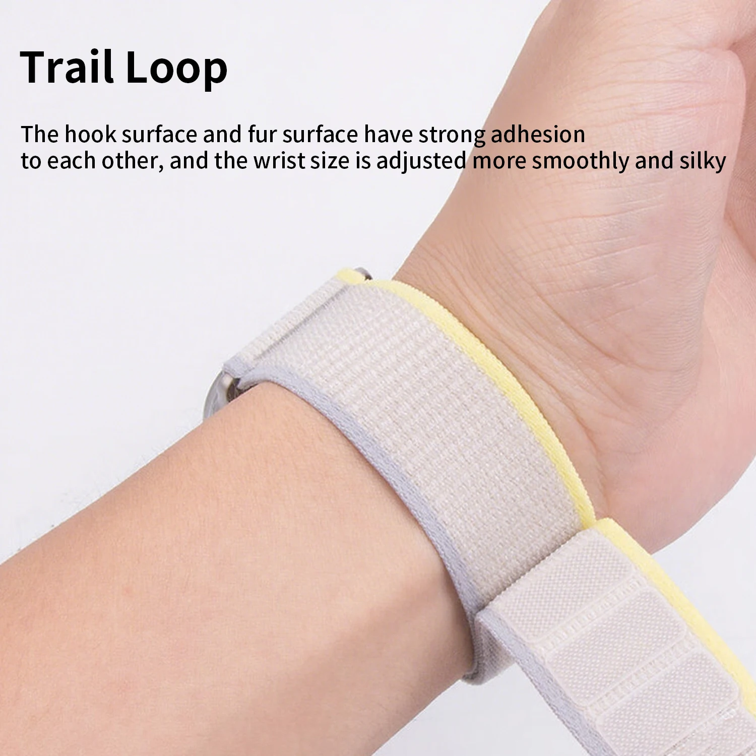 Jincor New High Quality Nylon Strap Trail Loop Natural Titanium Finish Strap For Apple Watch 10 Ultra2 9 8 Band Iwatch 46MM 49MM