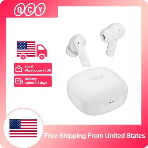 QCY HT05 ANC Wireless Earphone 40dB Noise Cancelling Bluetooth 5.2 Headphone 6 Mic ENC HD Call TWS Earbuds Transparency Mode