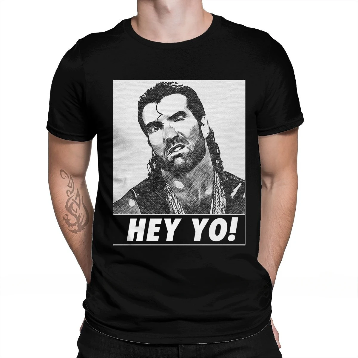 New fashion heavyweight High Quality Men Razor Ramon Black T-Shirt  Hall Bad Guy Pure Cotton Shirt Tees Harajuku TShirt