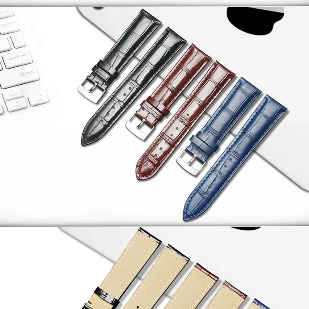 

Подходит для кожаного ремня с узором бабочки и крокодила, гиппокамп, ремешок для супер часов, 20 мм, мужской