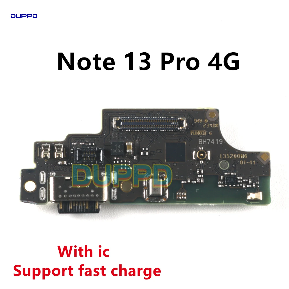 

Charging Port Board For Xiaomi Redmi Note 13 Pro 4G USB Charge Jack Dock Connector Charging Flex Cable Note 13Pro