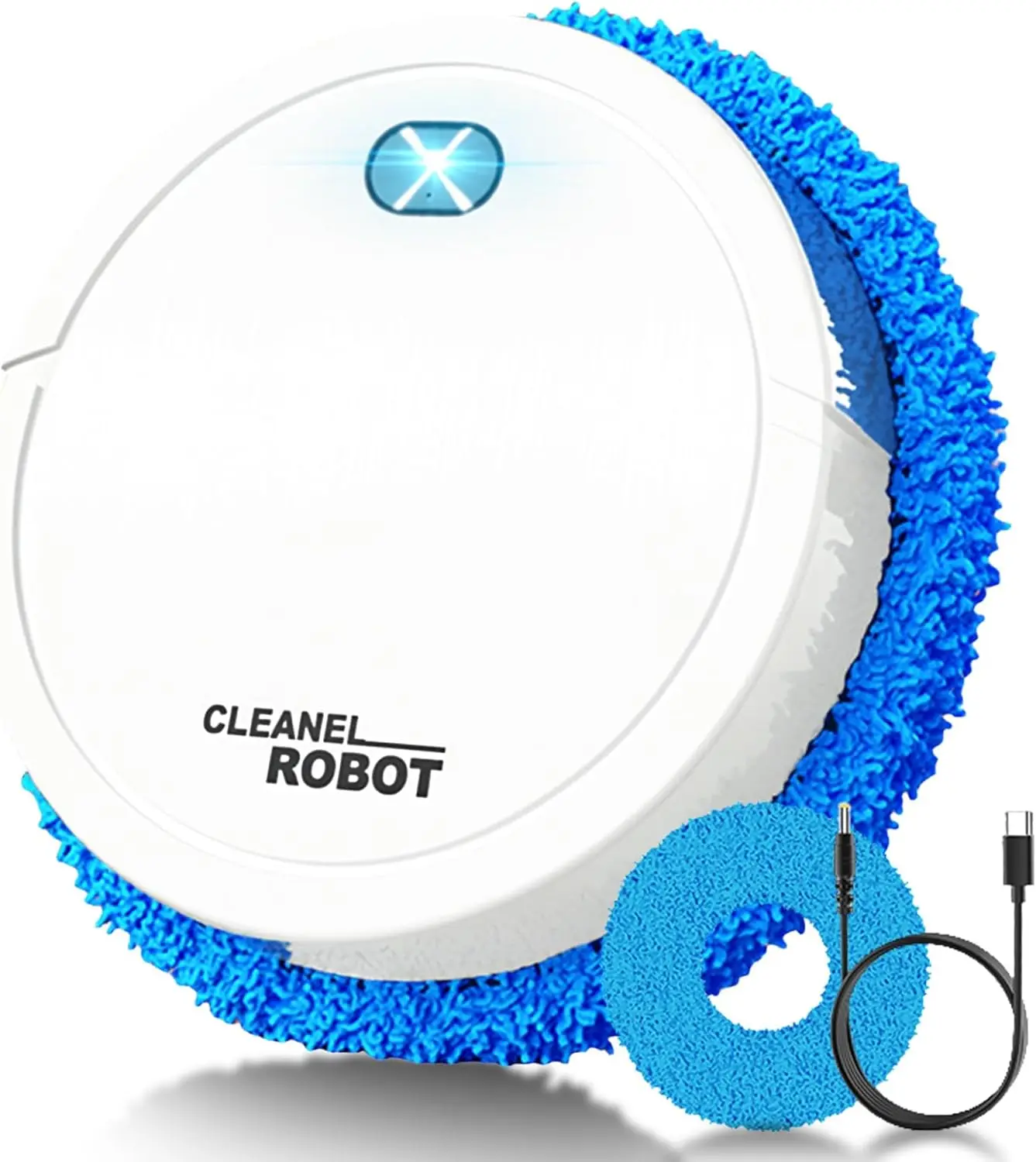 Robot Vacuum and Mop, 3-in-1 Sweeping Vacuuming & Mopping, 3000Pa Suction, Ultra-Thin Quiet, Ideal for Pet Hair and Hard Floors