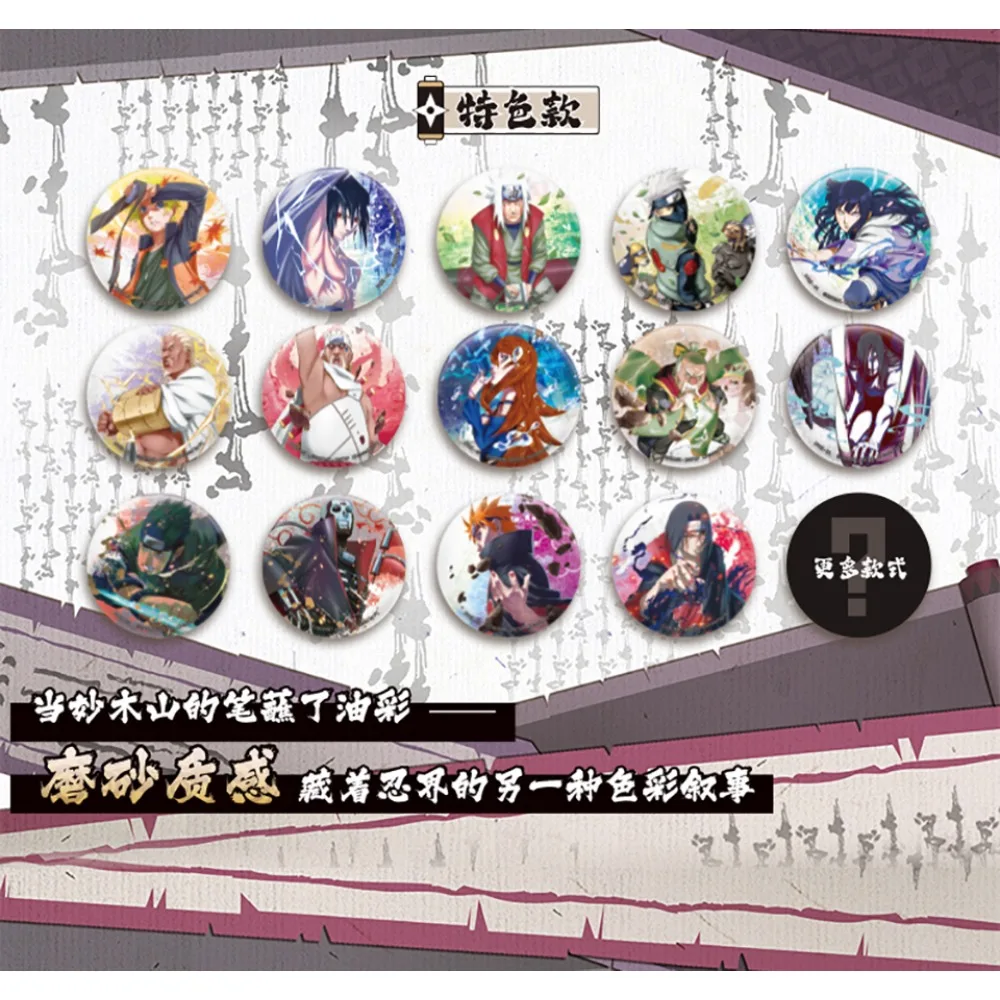 Original KAYOU Naruto Badges on Backpack Hatake Kakashi Jiraiya Anime Brooch Pin Cosplay Accessories Peripherals Collection Gift