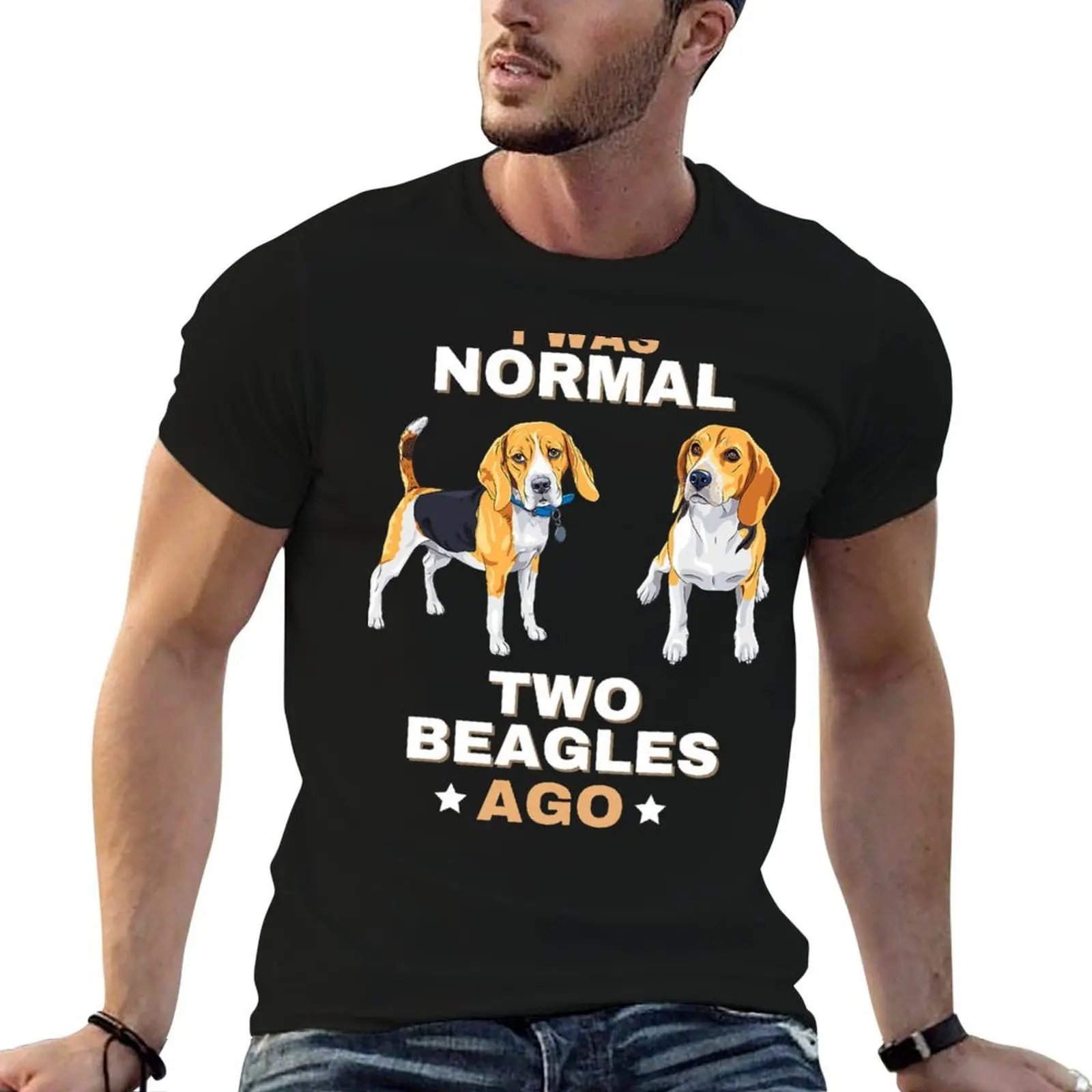I Was Normal Two Beagles Ago Funny Dog Lover and Owner T-Shirt graphic t shirts for man anime tshirt T-Shirt