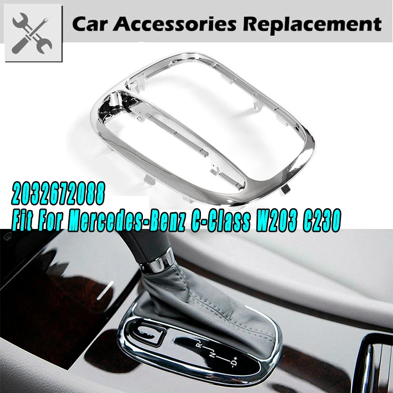 Rhyming 2032672088 Car Center Console Gear Shifter Panel Trim Cover Fit For Mercedes-Benz C-Class W203 C230 C240 C320 D106