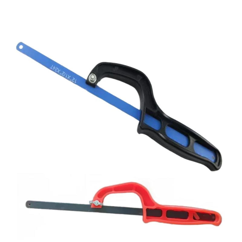 1PC Mini Saw Blue Adjustable Hacksaw Woodworking Saw Portable Hand Saw Plastic Handle Hand Tool Garden Hand Tools