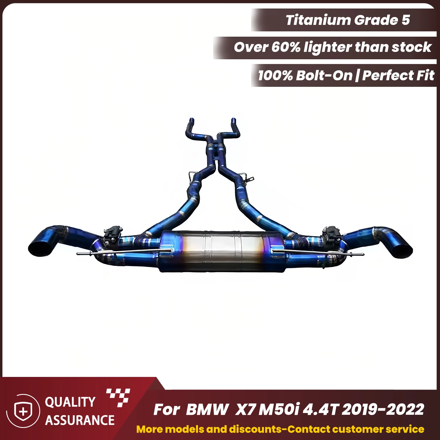 

Суперкар Sound Performance Boost ECCF Титановый выхлоп Catback для BMW X7 M50i 4.4T 2019-2022