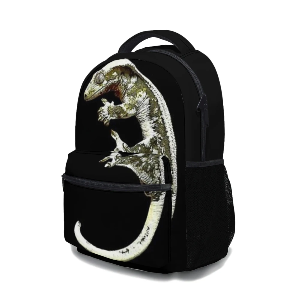 Nieuwe Modieuze Crested Gekko Rugzak Tas Grote Capaciteit Trendy Boekentas Multi-Pockets Verstelbaar 17Inch