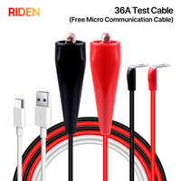 RIDEN X36A 36A O-Type Round Connector to Alligator Clip Test Cable and Micro Communication Cable for RD6024 RD6030 output