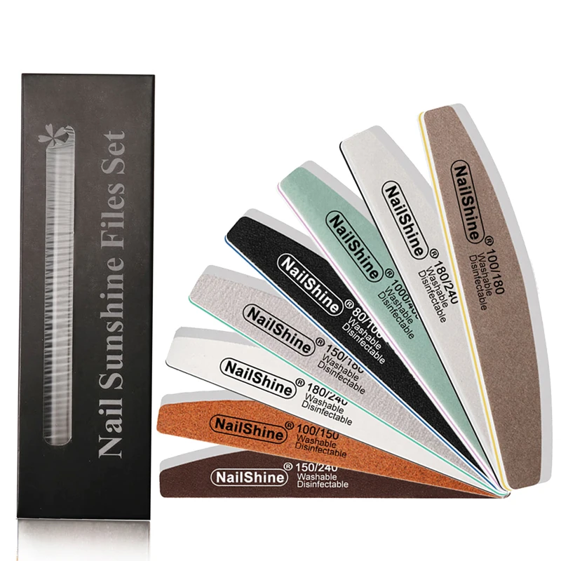 8Pcs/Box Nail File Buffer Kit Gel Polishing Grinding Sanding Sponge Nails Files Set Manicure Professional Nail Care Beauty Tools