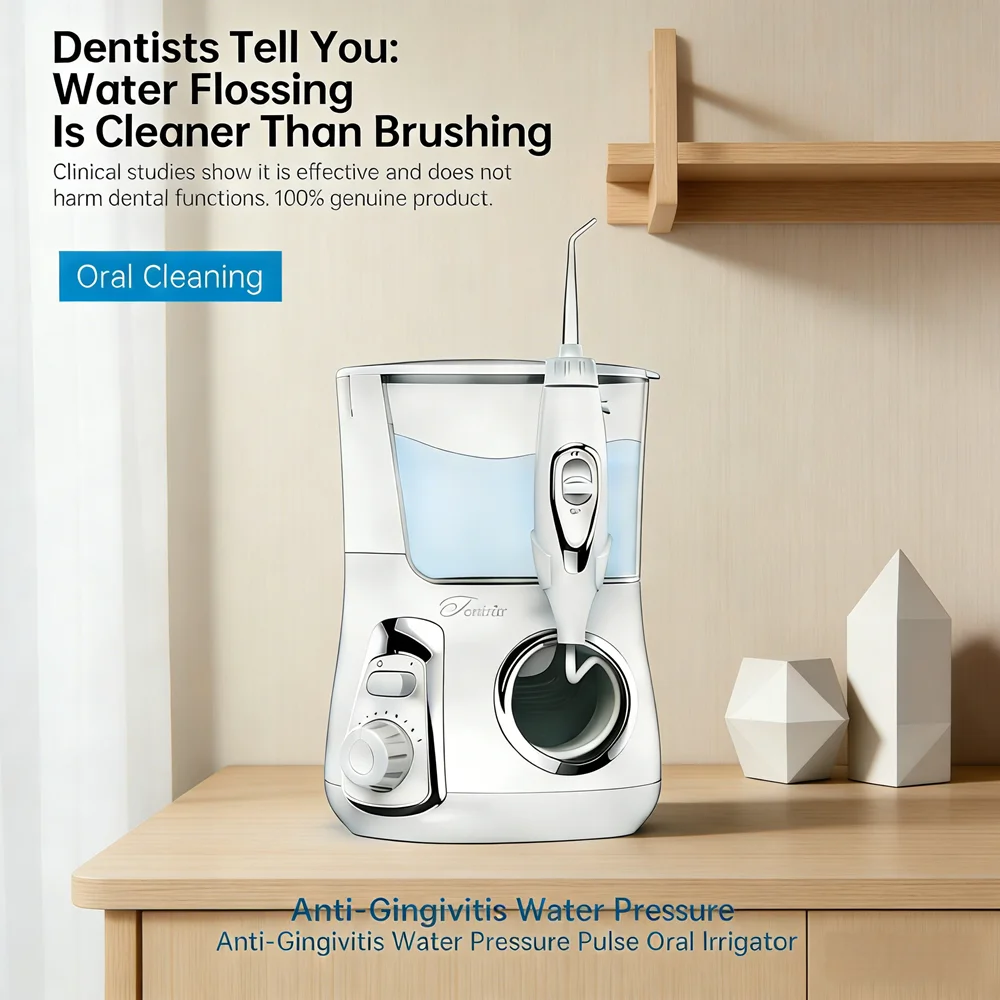 

Electric Oral Care Water Flosser 10 Modes 5 Nozzles 800ML Tank Home Teeth Cleaning Irrigator