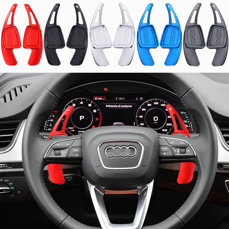 For Audi A3 S3 A5 S5 A4 S4 B9 Q7 2016-2017 TT TTS SQ5L Car  Steering Wheel Shift Paddle Shifter Extension Aluminum