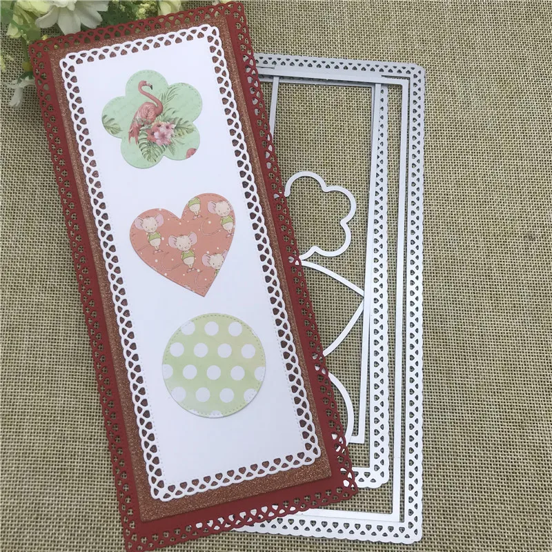 mold Irregular rectangular Metal Cutting Dies Stencils For DIY Scrapbooking Decorative Embossing Handcraft Die Cutting Template