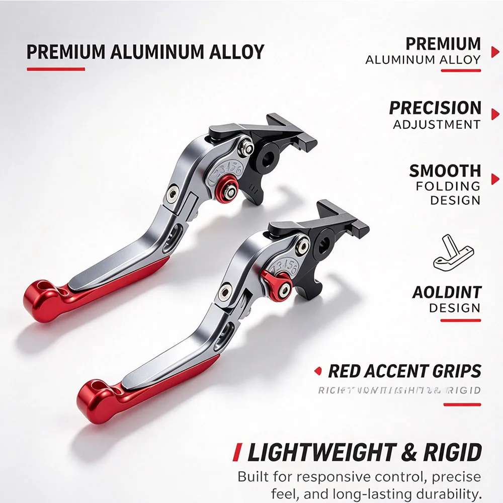 For Kawasaki GPZ500S EX500R Ninja EX 500 R 1990-2009 Motorcycle CNC Folding Extendable Brake Clutch Levers Set