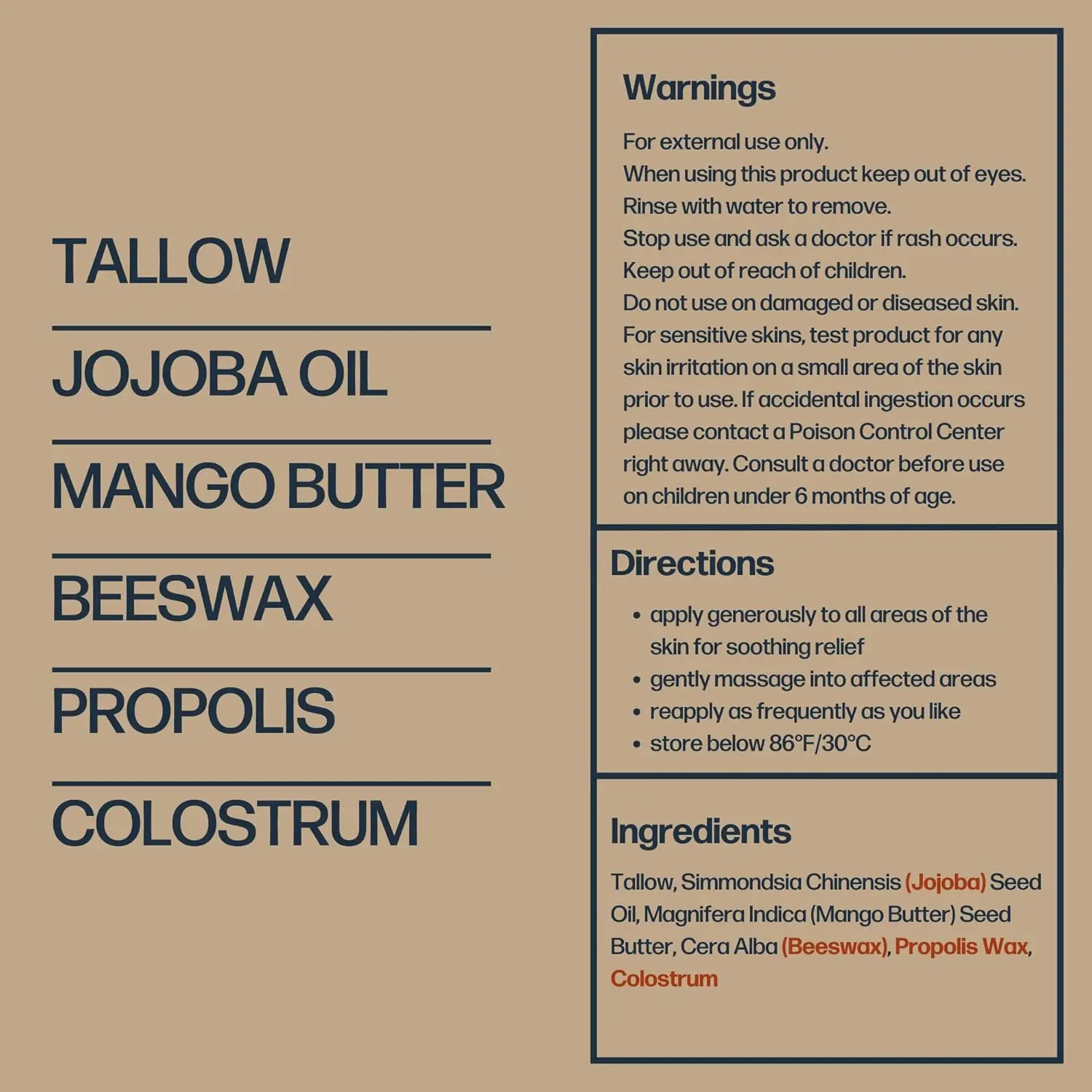 Todo crema |   Crema hidratante 100% Grass Fed Beef Tallow para rostro y cuerpo |   Cuidado de la piel día y noche |   Grado comestible natural seguro