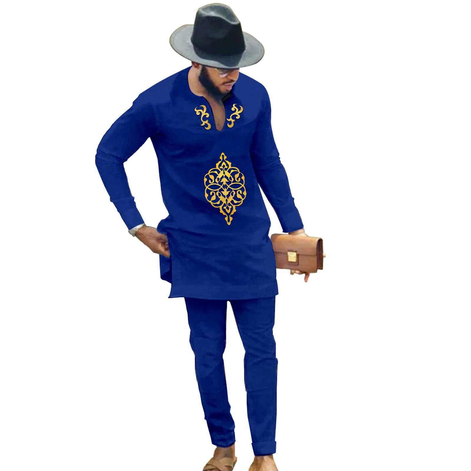 African Clothes for Men Dashiki Men Set 2 Piece Set African Traditional Clothing Fashion Casual Tracksuit