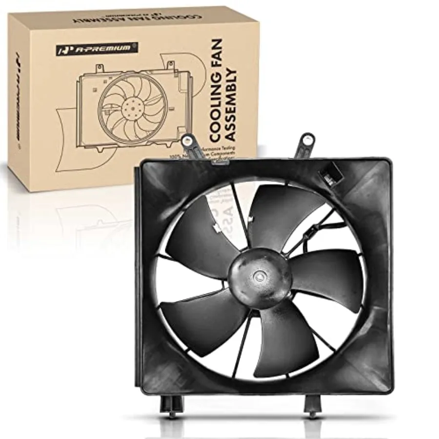 

Engine Radiator Cooling Fan Assembly Compatible with Select Honda Models - Civic 2001 2002 2003 2004 2005 - Replace# 19000PLF51