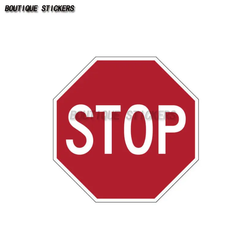 

Car Road Warning Sign STOP Car Sticker Waterproof Polyethylene Sticker Car Road Sign Sticker