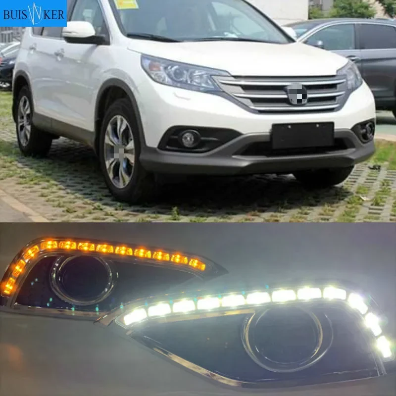 

1 para świateł do jazdy dziennej DRL z kierunkowskazem do Hondy CRV CR-V 2012 2013 2014 przekaźnik świateł przeciwmgielnych światło dzienne