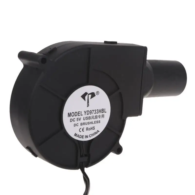 R9UF 9,7x9,7x3,3cm USB-aangedreven 5V-ventilator en enkele lijnblazer voor chef-koks smeden