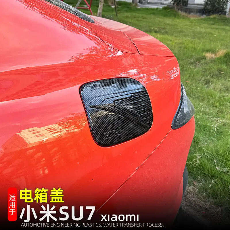 

Car Styling Protector Decoration Accessories Gas Oil Fuel Tank Charging Port Cap Electric Box Cover Trim For Xiaomi SU7 2024 +