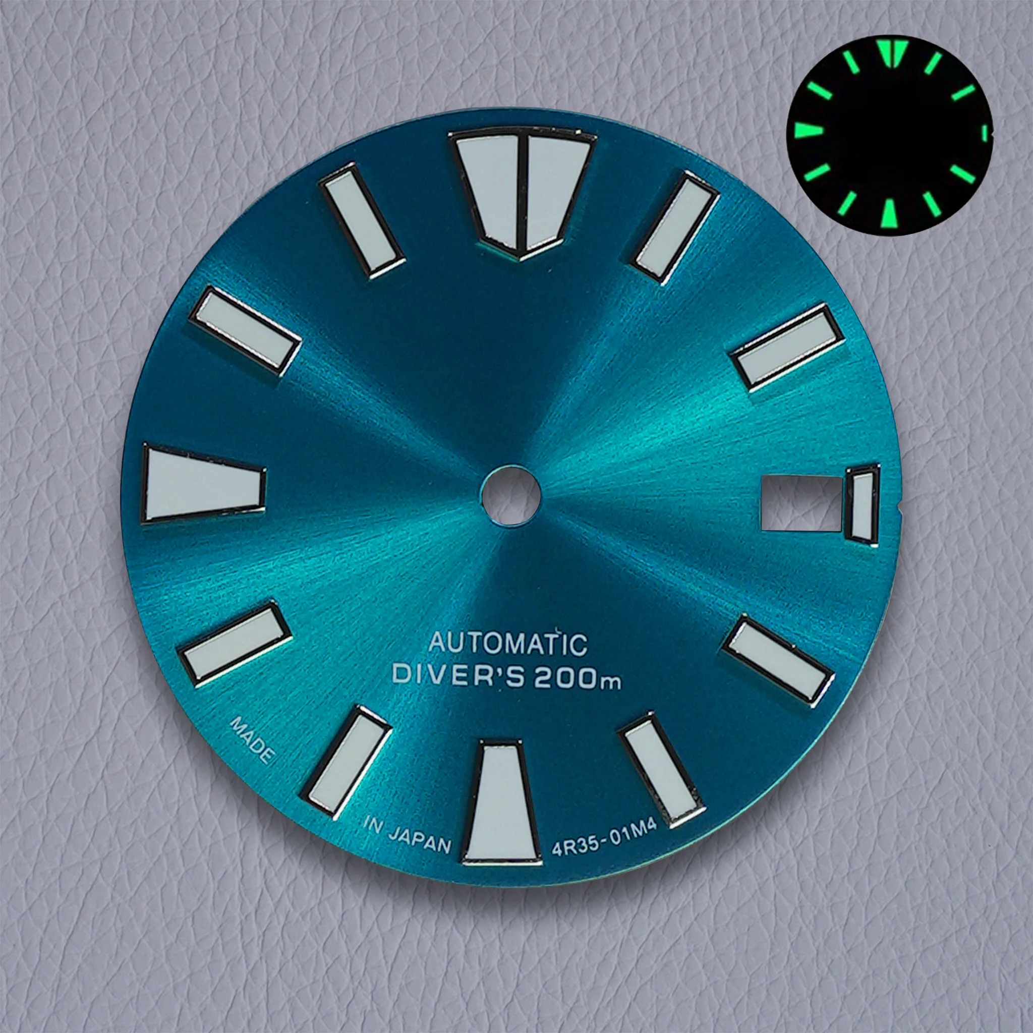 28.5mm S Logo NH35 Dial Sunray Dial Suitable For NH35/NH36 Movement 3/3.8/4.2 o'clock Crown NH35 Modification Accessories