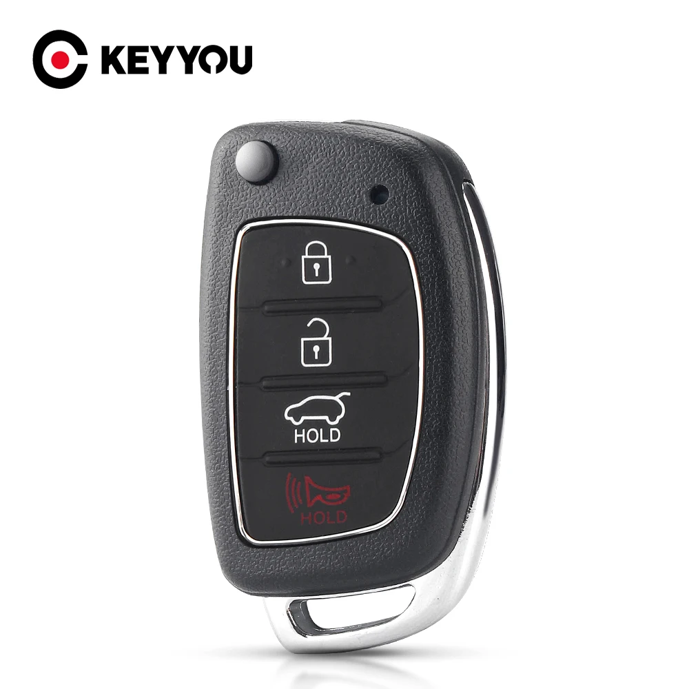 

KEYYOU 4-кнопочный складной чехол для дистанционного ключа для HYUNDAI Mistra Santa Fe Sonata Tucson Accent I30 I40 I45 Замена