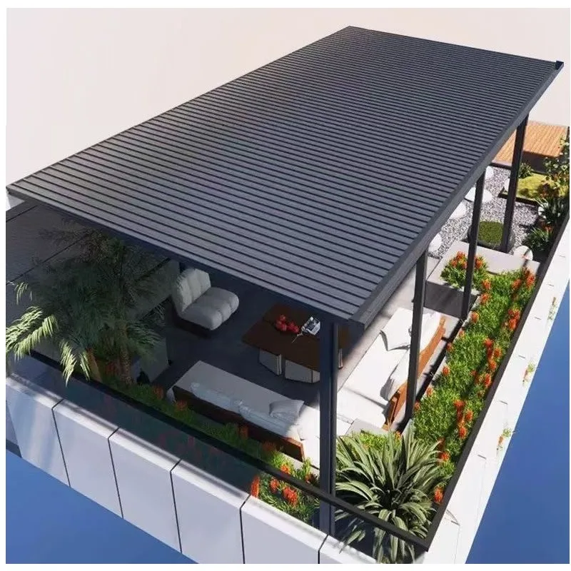 

Aluminum alloy heat insulation and sun protection shed, roof shading and canopy