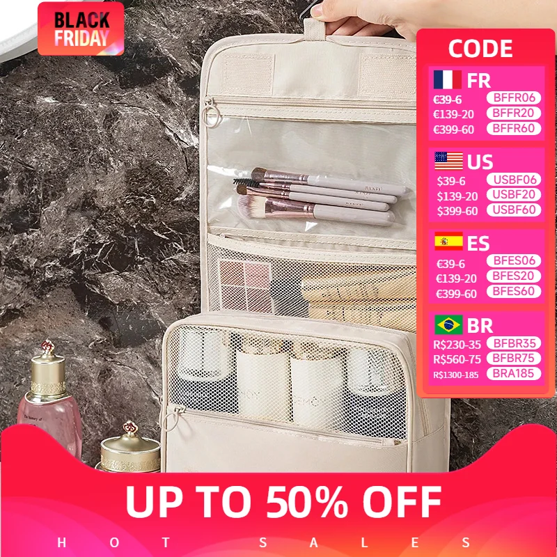 Multifunctional travel hook wash bag cosmetics storage bag