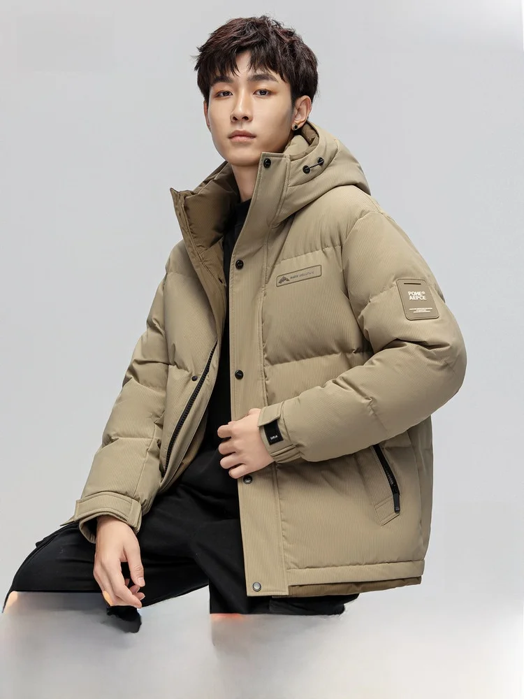 

Мужская утепленная повседневная модная универсальная пуховая куртка Snow Mid-Fly Весна 2026 из полиэфирного волокна для активного отдыха