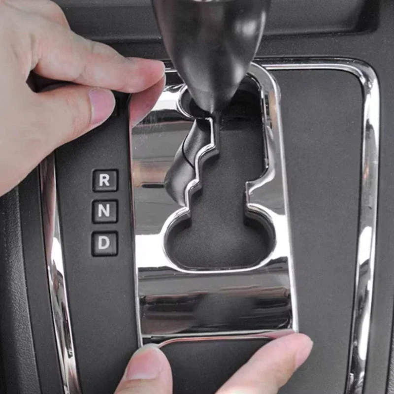 For Jeep Compass/Patriot 2007-2016: ABS Interior Shift Panel Trim - 3M Adhesive No Tools & OEM Fit​ Interior Trim Components