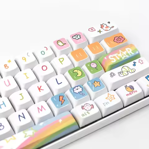 Animal Party PBT Keycaps MOA XDA Profile Full Keyset Fit Mechanical Keyboard Custom Cute Key caps