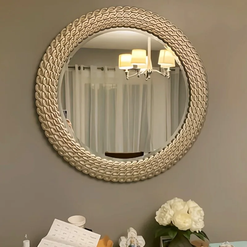 Floor Mirrors Circular Mirror Vintage Home Decor Big Aesthetic Room Decoration Large Led Recuerdos Bautizo Hand Korean Interior